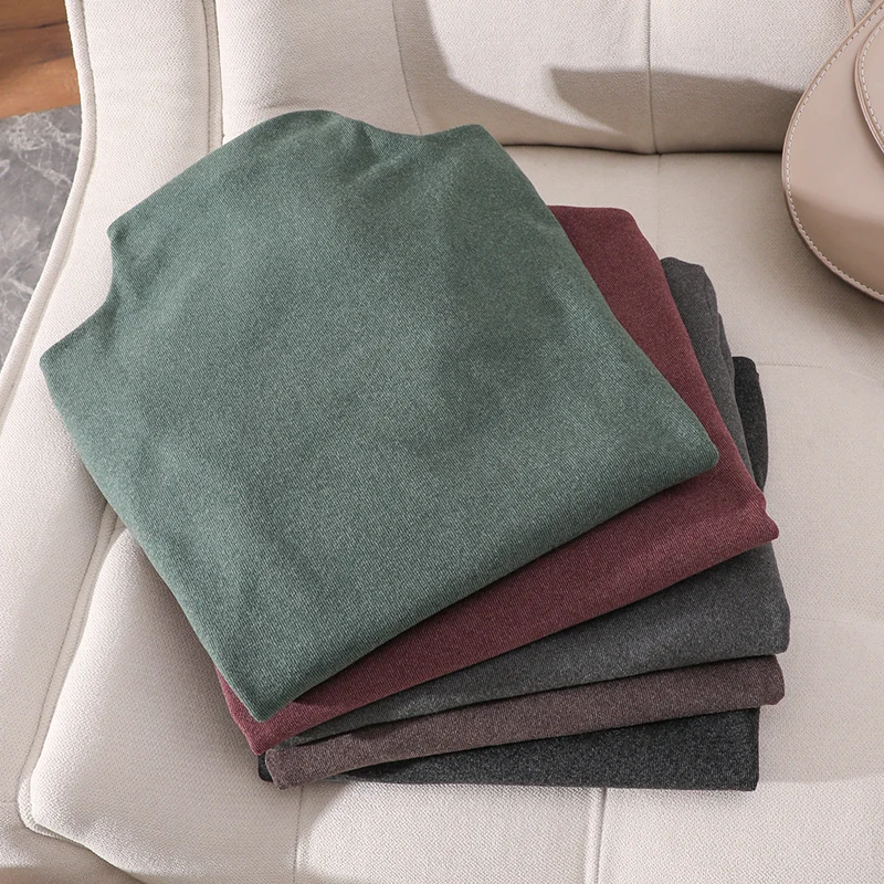 Водолазка облегающая футболка Женская хлопковая camisas mujer 2020 утепленная топы с