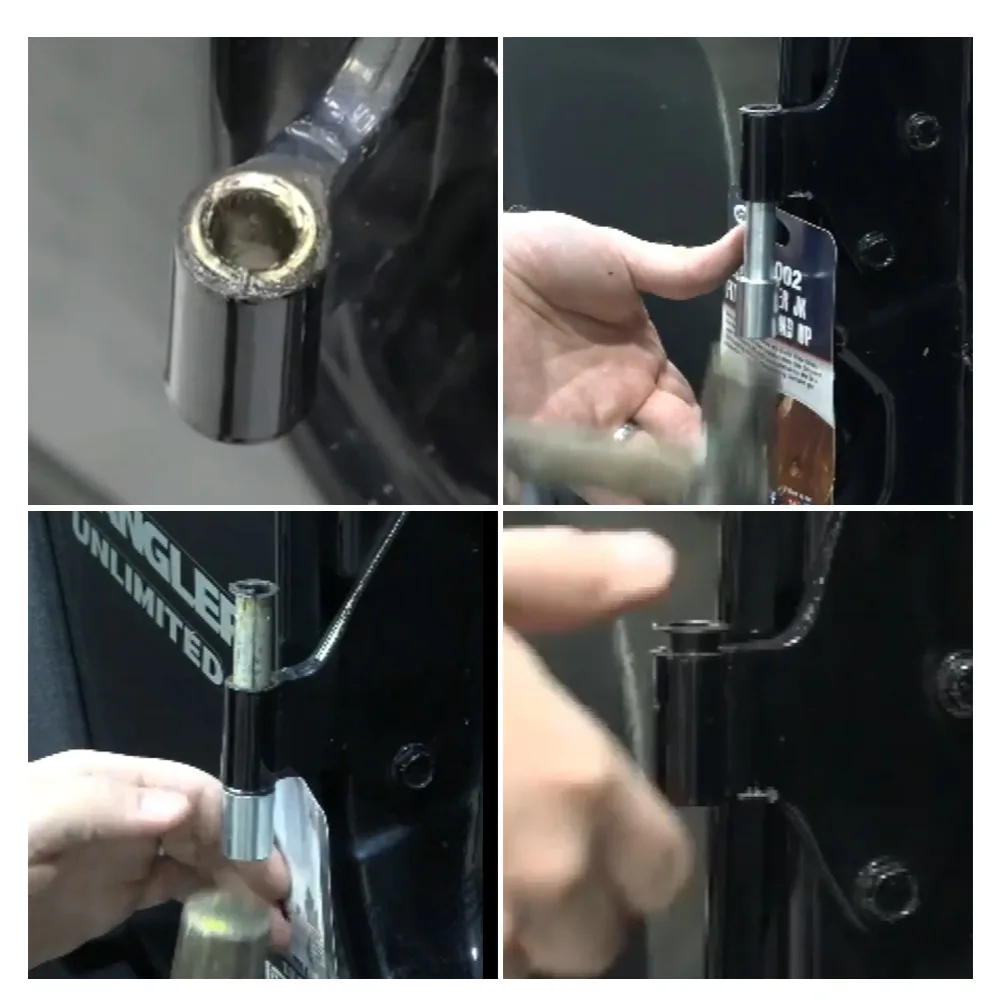 

4/8Pcs Durable Door Pin Guides Hinge Liners With Aluminum Bushing Removal Tool For 07-18 Jeep Wrangler JK JKU JL 4 Door Kentrol