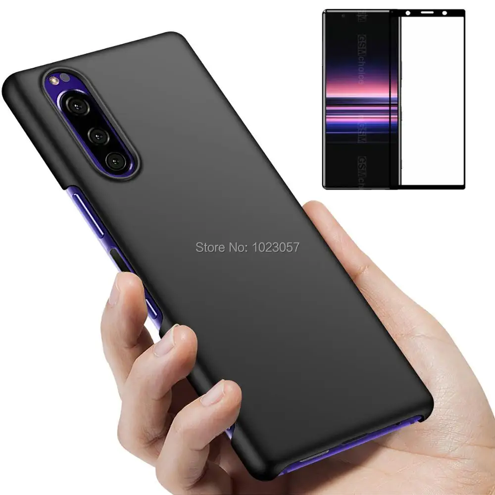Для sony Xperia 5 Чехол черный мягкий Уретановый Термопластик(tpu) чехол с полным покрытием черное темпельное стекло для sony Xperia 5 J8210 J8270 J9210