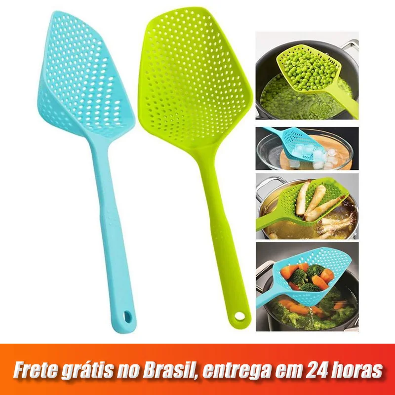 

Soup Filter Cookware Cooking Tools Shovels Vegetable Strainer Scoop Nylon Large Colander Colorful Silicone Kitchen Utensils Set