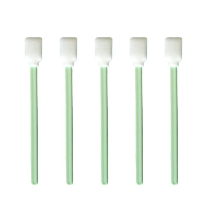 

50Pcs/Set Square Rectangle Sponge Tip Foam Swab Green Dust Free Cleaning Sticks 667D