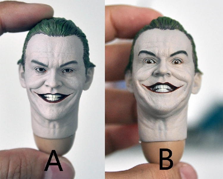 

Два стиля масштаб 1/6 модели Joker Head версии 1989 для 12 дюймов тела фигурок
