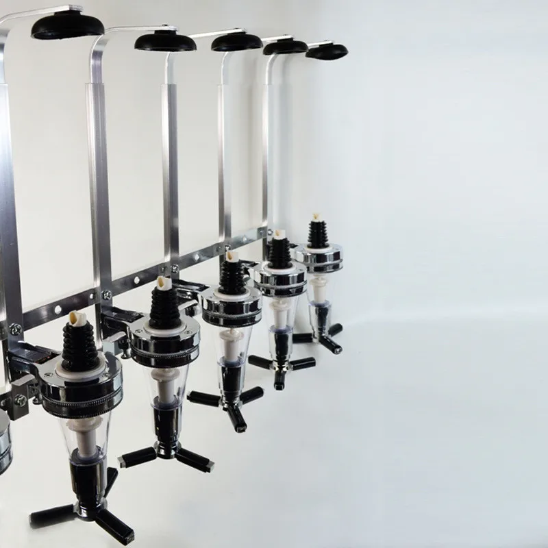 Алюминиевая настенная барная подставка с 6 бутылками для вина коктейлей ликера