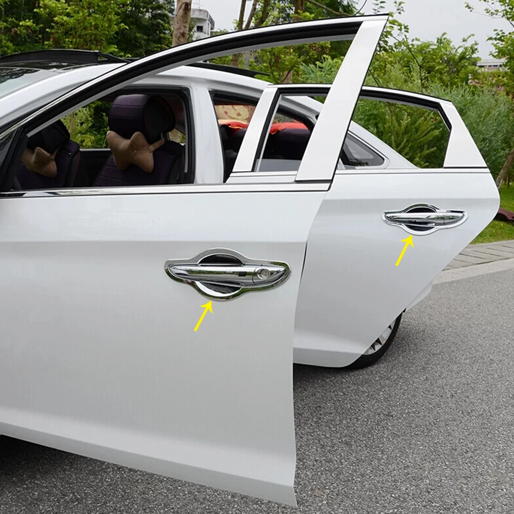 Для Hyundai Sonata LF 2015 2016-2018 ABS хром наружная дверная ручка крышка чашки протектор