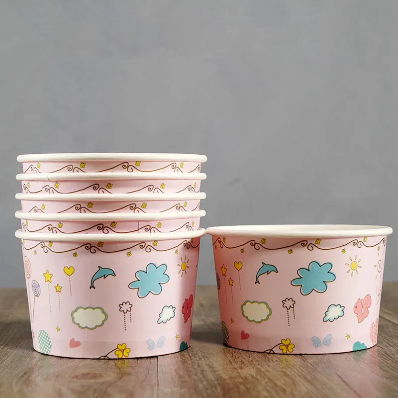 50 шт. одноразовая Толстая бумажная миска для вечерние Ринок разноцветная чашка