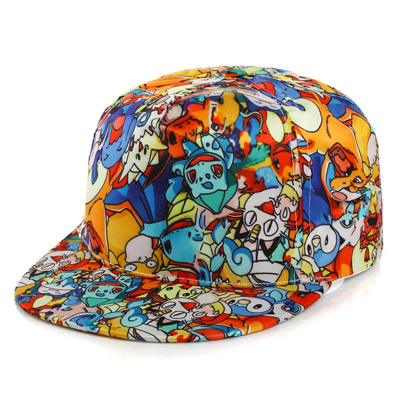 

Cartoon Anime Baseball Cap Couple Caps Unisex Flat Edge Eaves Hip Hop Hat Outdoor Sports Cap