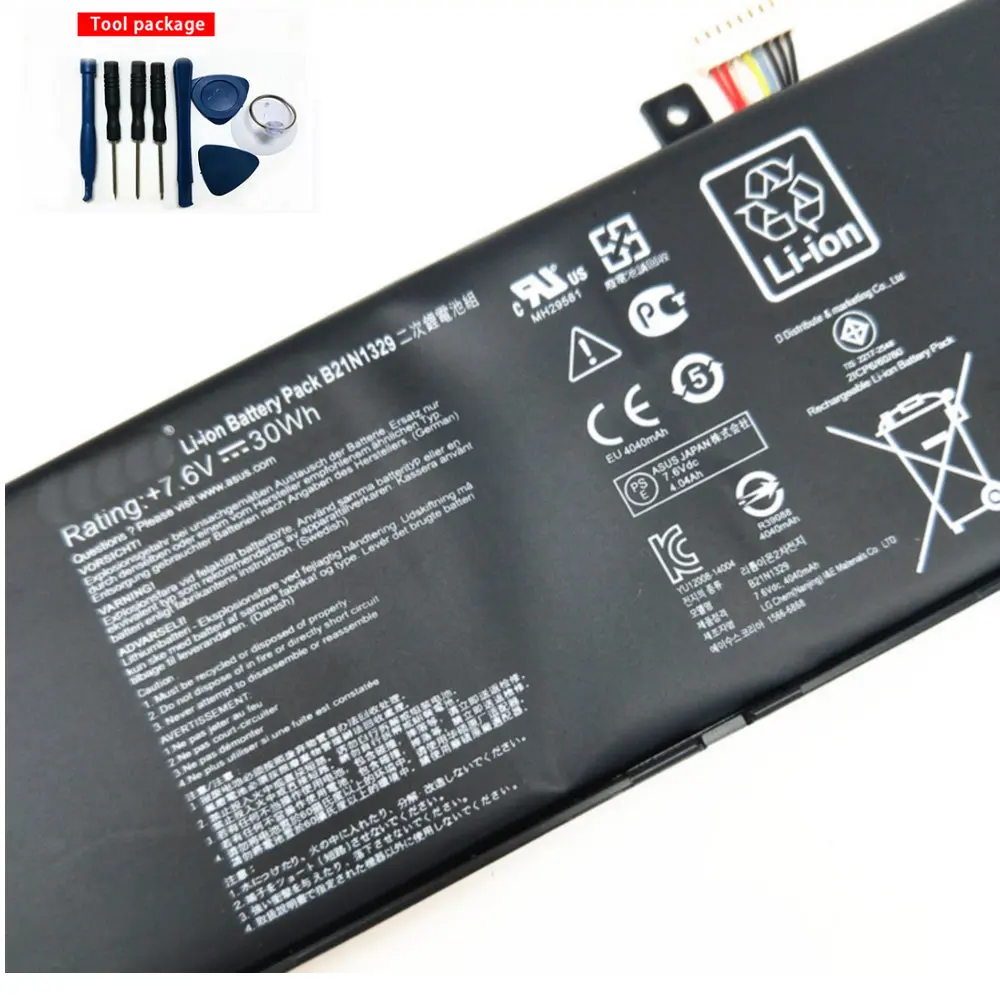 

7,6 v 30wh B21N1329 Аккумулятор для ноутбука ASUS D553M F453 F453MA F553M P553 P553MA X453 X453MA X553 X553M X553B X553MA X403M X503M