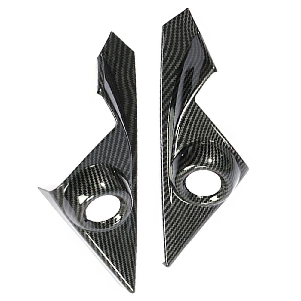 

2PCS Carbon Fiber Grain Interior Front Door Speaker Window A Pillar Cover Trim For Honda 10th Gen Civic 2016 2017 2018 2019