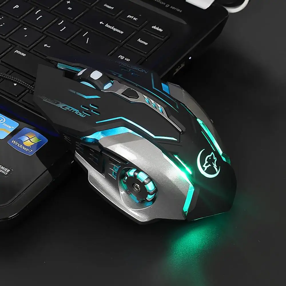 Проводная игровая мышь из АБС пластика светодиодный USB провод оптическая мышка