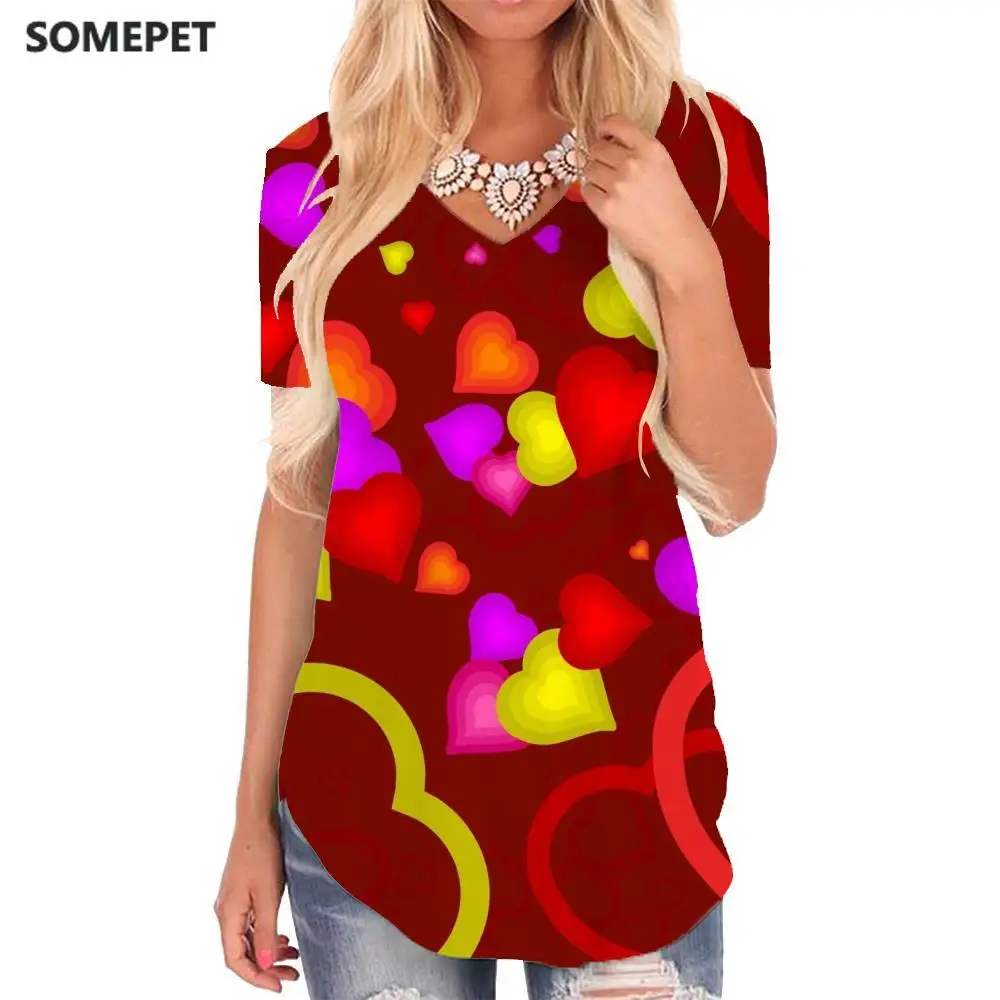 

Женская футболка с разноцветным цветочным рисунком, в стиле панк-рок