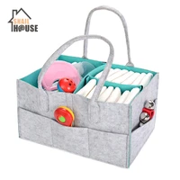 snailhouse portable foldable felt diaper storage bag multifunction kids clothes handbag for baby diaper organizer mom nappy bags