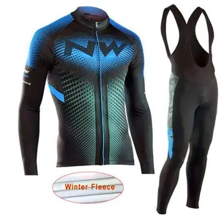2019 Зимняя Теплая Флисовая одежда для велоспорта NW Мужской трикотажный костюм