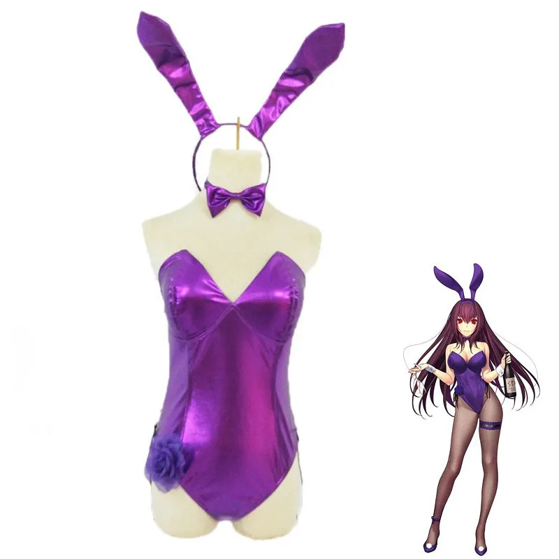 Костюм для косплея Fate Go FGO Scathach Bunny Girl парик женщин| |