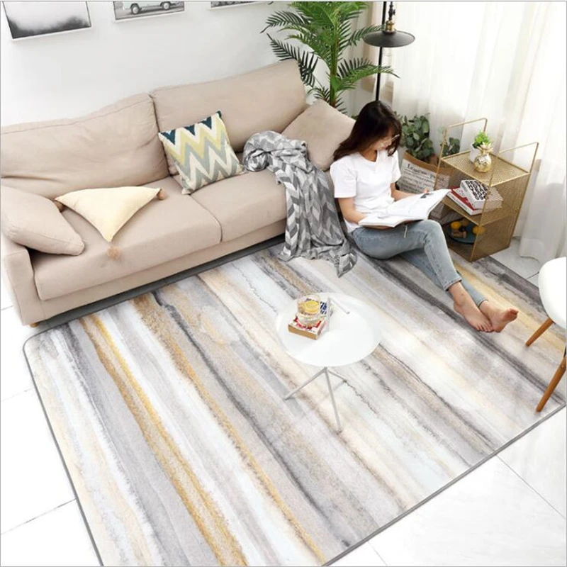 Полосатый ковер с принтом воздушного поцелуя для гостиной Современные Простые