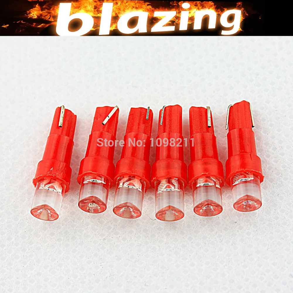 20pcs T5 Red 86 85 Gauge Speed Dashboard Instrument Cluster Wedge Panel Light Side | Автомобили и мотоциклы