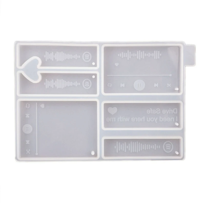 

DIY Crafts Jewelry Music Player Epoxy Resin Mold Keychain Pendant Silicone Mould R58E