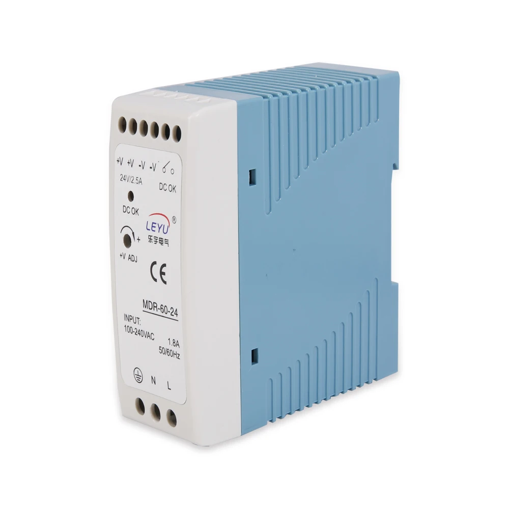 Din рейка Мини Размер Светодиодная лента освещение MDR 60 12 одиночный выход ac к dc 12V 5A