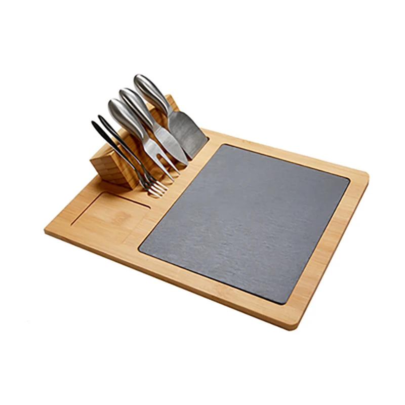 

1 set High Temperature Resistance Cheese Board Premium Wood Charcuterie Platter Serving Tray 32X26X1cm LBShipping