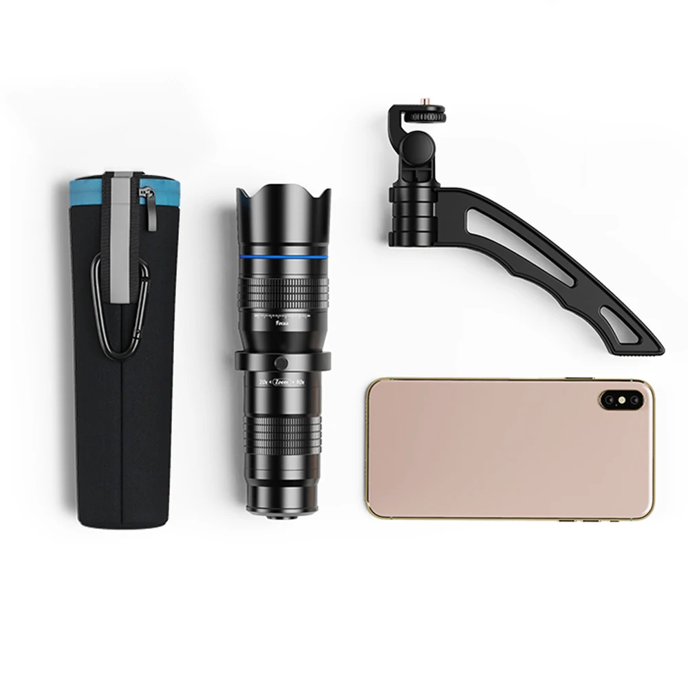 

APEXEL HD Metal 20-40x zoom telescope telephoto lens monocular phone camera lens+ mini tripod for all Smartphones