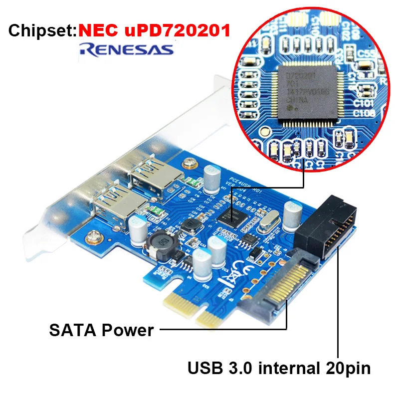 Плата расширения PCIe USB 3 0 и передняя панель 5 PCI Express на 2 USB3 внутренний разветвитель