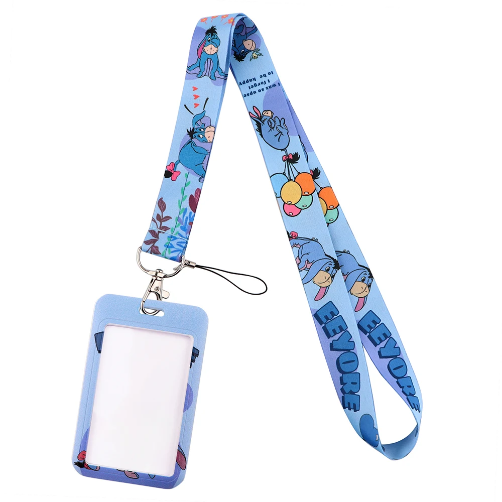 yq287 pooh bear winnie lanyard donkey eeyore phone strap fashion key cord for usb pendants id card badge holder lariat accessory free global shipping