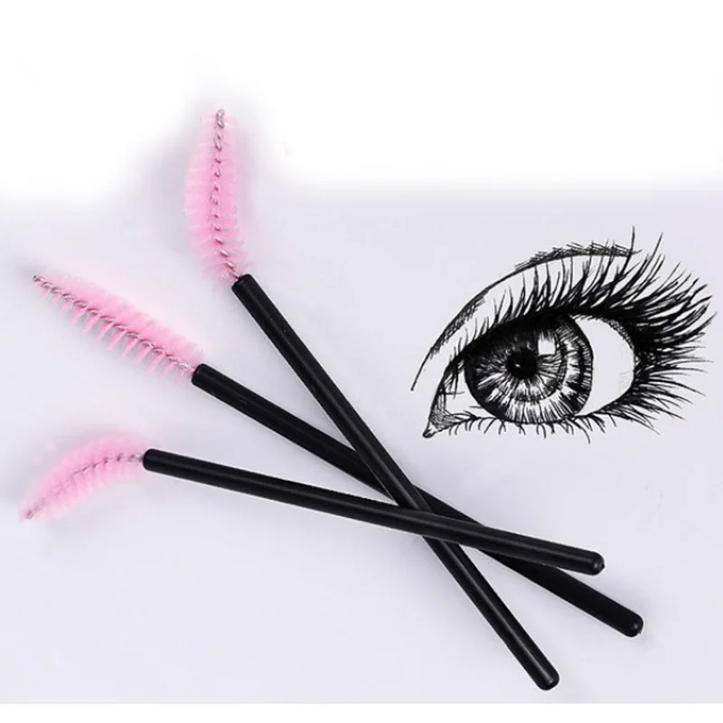 50 шт. одноразовые кисти для ресниц спиральные портативные бигуди бровей гребень