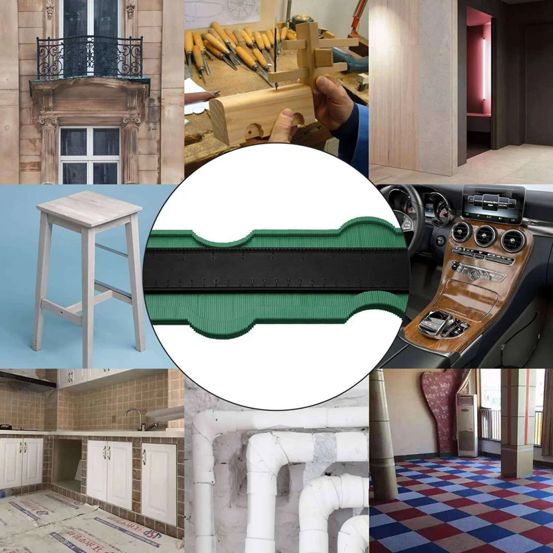 

10 Inch Contour Gauge Plastic Profile Gauge (Green) & Carburetor for Cub Cadet I1046 LT1042 LT1045 LTX1042 LTX1045