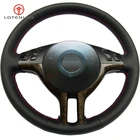 Чехол на руль LQTENLEO из черной искусственной кожи для BMW 3 Series E46 2000-2006 5 Series E39 2003 E53 X5 Z3 E36 2000-2002