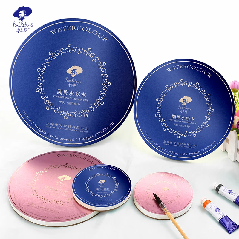

Акварельная книга Paul Rubens, 50% хлопок, 300 г/м2, тонкая/средняя Текстурная бумага, 20 листов для путешествий, альбом для рисования товары для рукод...