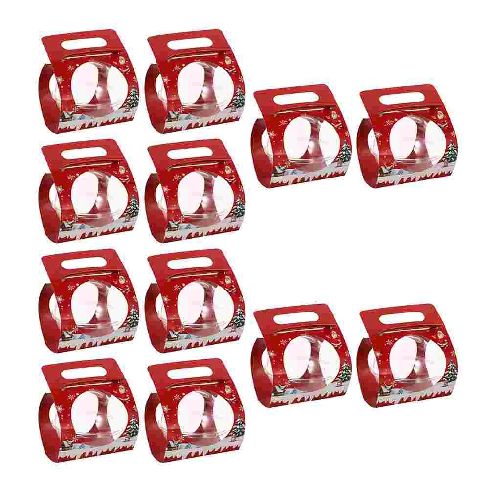 12 наборов декоративных подарочных упаковочных коробок рождественские