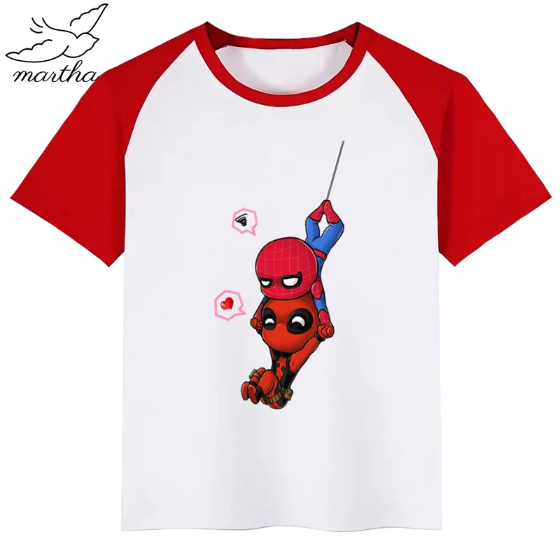 Детская футболка с милым рисунком Дэдпула забавная одежда для маленьких