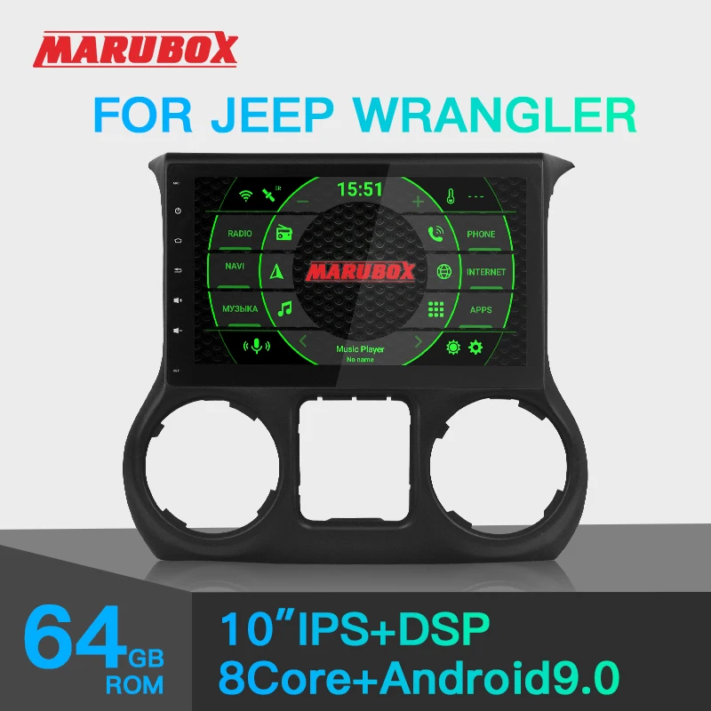 Головное устройство Marubox KD1069 DSP 64 ГБ для Jeep Wrangler автомобильный мультимедийный