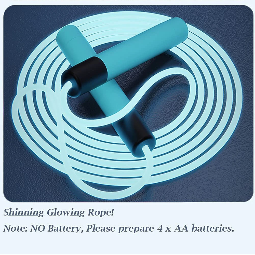 

Luminous Jump Rope LED Light Up Skipping Rope Adjustable Length Children's Sports Fitness Exercise Indoors Outdoors Jumping Rope