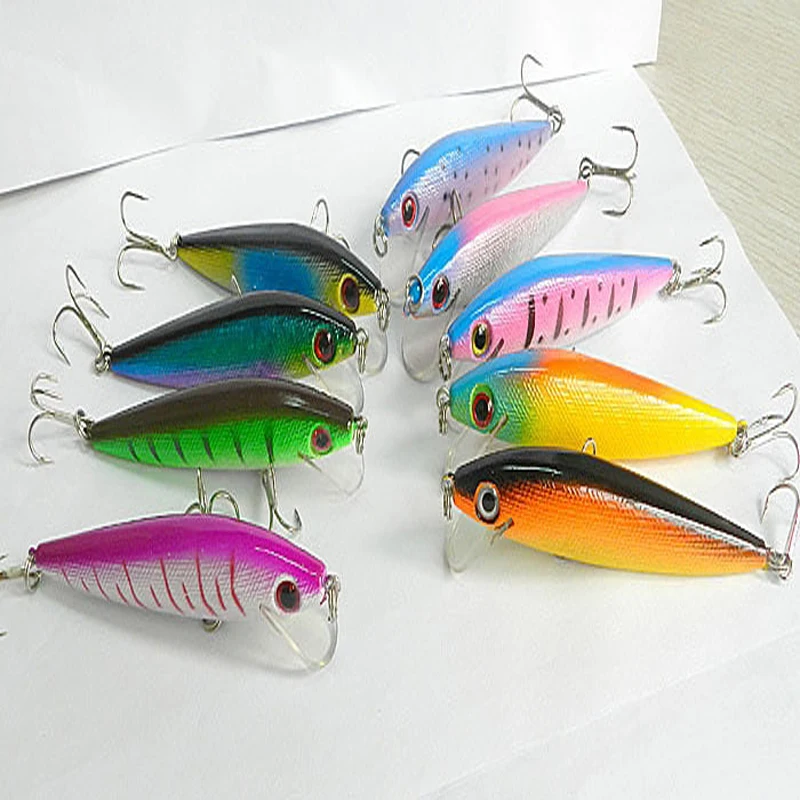 

9 шт. 8,5 г 9 см пластиковые приманки в виде гольяна наживка реалистичные 3D-глаза приманки для окуня искусственные рыболовные приманки рыболов...