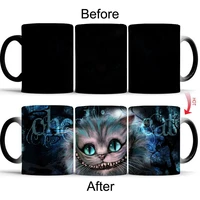2020 new hot smile cat animal heat sensitive coffee mug cup porcelain magic color changing tea cups christmas gift free shipping