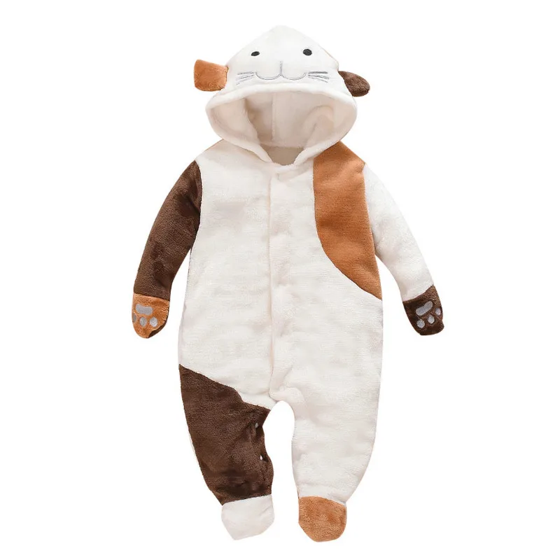 Детский флисовый комбинезон с длинным рукавом на осень/зиму|Ромперы| |