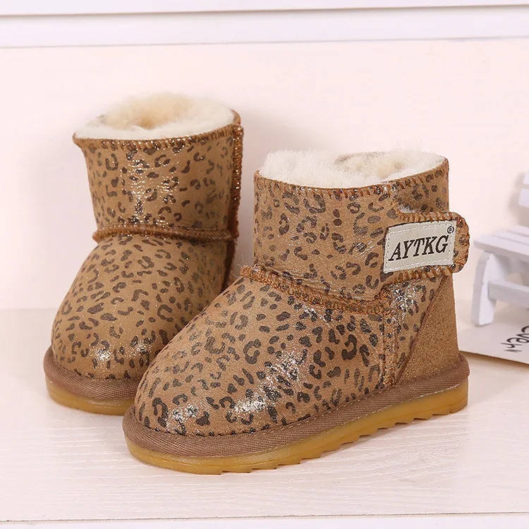 Осенне-зимние детские теплые ботинки с мехом, теплая нескользящая обувь для малышей