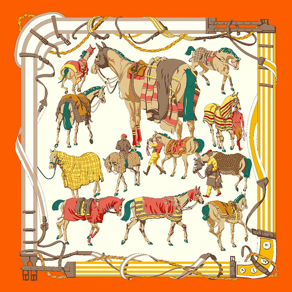 Многофункциональный шелковый шарф для женщин с модным принтом шарфы волос