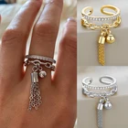 Многослойные кольца-цепочки в стиле панк, Винтажное кольцо-антистресс с подвеской-кисточкой для мужчин и женщин, поп-кольца на бедра, Модная бижутерия 2021, модный подарок