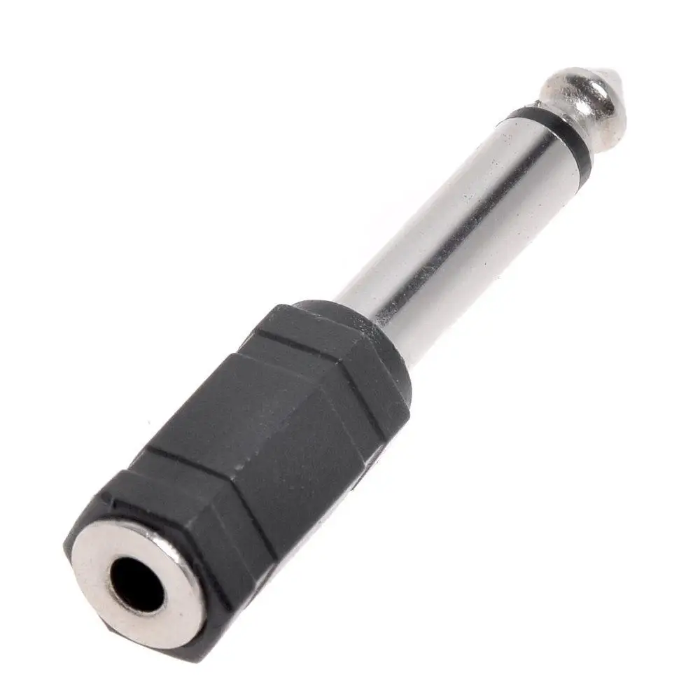 

2pcs 6.35mm 1/4 Male to 3.5mm 1/8 Female Mono Audio Mic Plug Adapter Jack