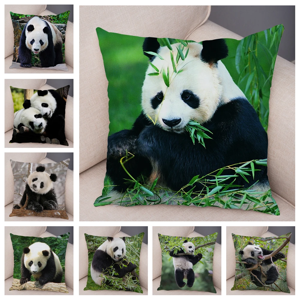 

Милая панда, искусственная Обложка, декоративные элементы для мягкого чехла 45x45
