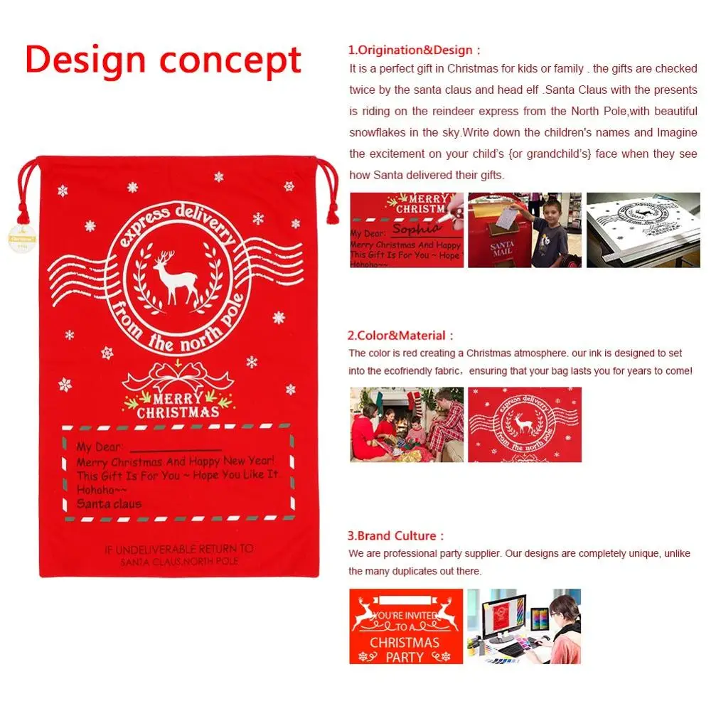 Оригинальные холщовые сумки OurWarm индивидуальная Подарочная сумка на новый год