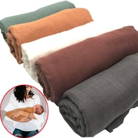 organic bamboo cotton baby swaddle wrap super soft newborn muslin blankets 120x120cm sleeping warm bath deken hydrofiele doeken