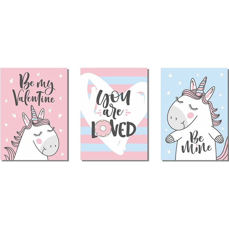 

Cartoon Animal Painting Wall Stickers Warm Home Decor Bedroom Living Room Wall Decoration Mural Removable Aesthetics Posters