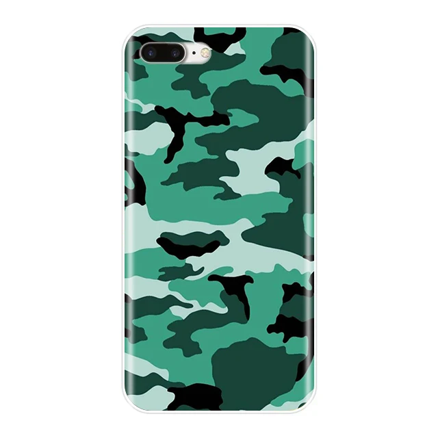 Phone Case For iPhone 6 S 6S 7 8 11 Pro X XR XS Max Silicone Camouflage Soft Cover Apple Plus | Мобильные телефоны и