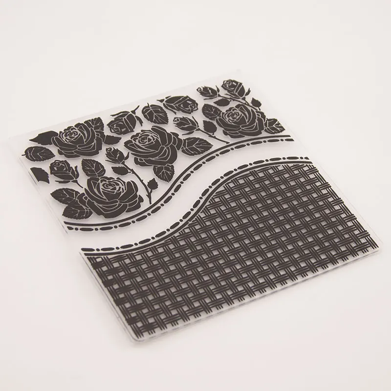 Роза цветок Пластик тиснение папка для альбом скрапбукинга &quotсделай сам&quot