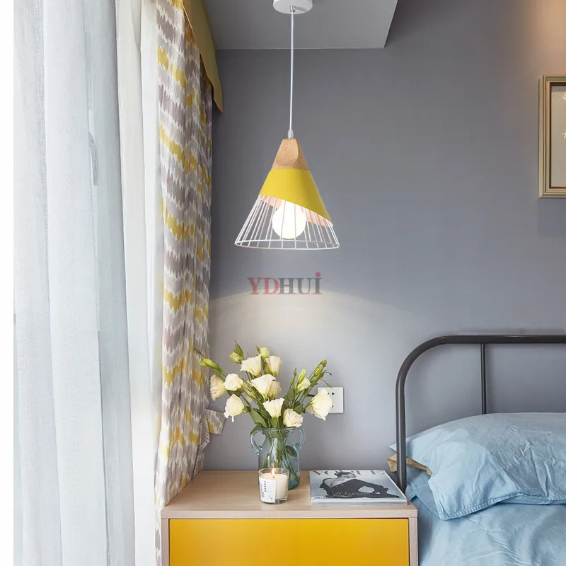 Деревянные подвесные светильники Современная промышленная лампа лофт