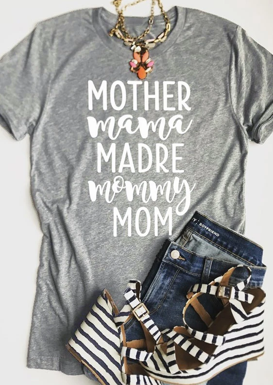 

Tee Women Fashion s Grunge Aesthetic Goth Tops Summer Hype Art T Shirt Mother Mama Madre Mommy Mom T-Shirt