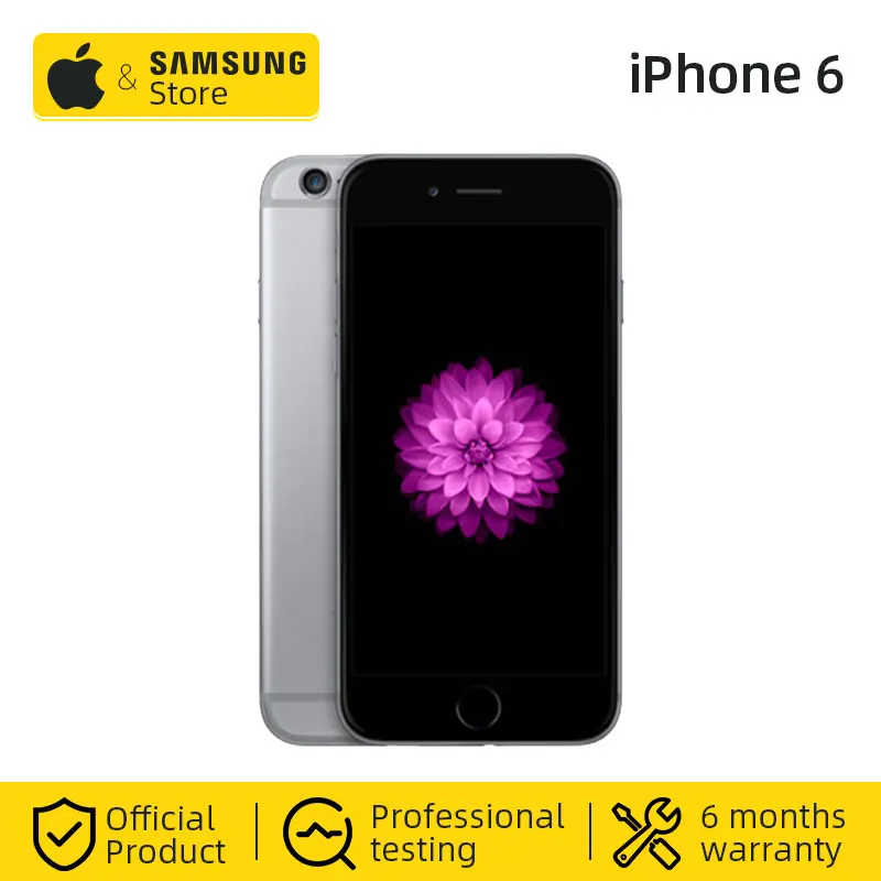 Разблокированный Apple iPhone 6, отпечаток пальца, 128 Гб ПЗУ, 4,7 дюймов, IOS, двухъядерный, 1,4 ГГц, 8,0 МП камера, 3g, WCDMA, 4G, LTE, мобильный телефон