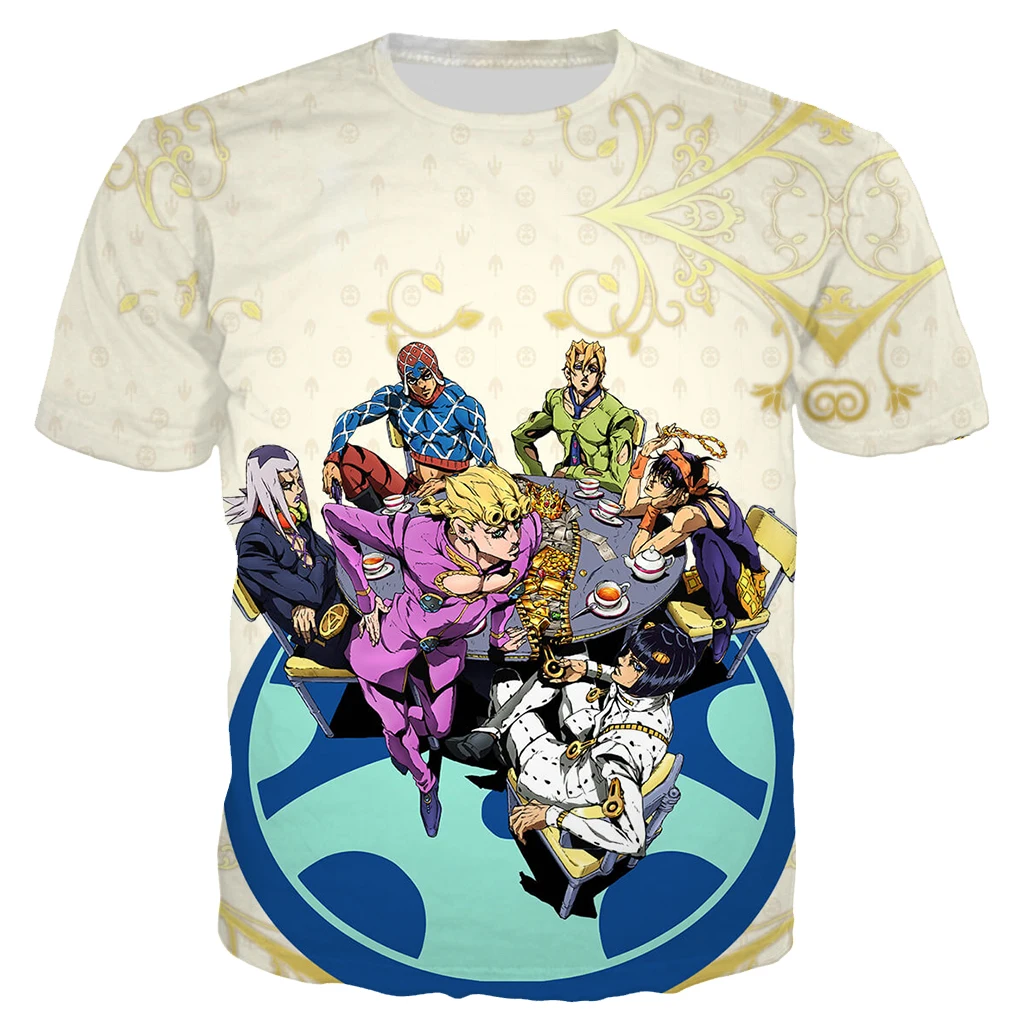 

New T-shirt anime Jojo bizarre adventure 3D printed T-shirt men/women Harajuku style streetwear short sleeve top T-shirt